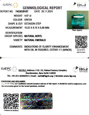 4.97/CT Natural Panna Stone with Govt. Lab Certificate-23310